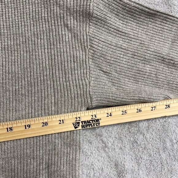 NEW Matty M Women's L Varsity Cardigan Sweater Gray Striped - Picture 4 of 8